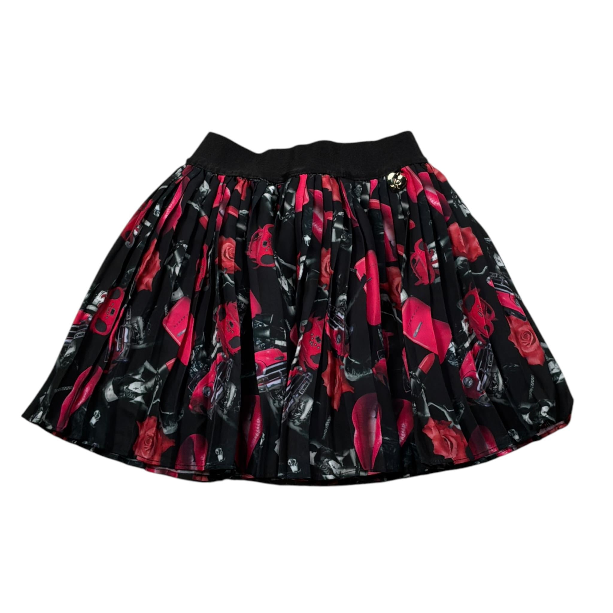 John Richmond Gonna tinta unita con Stampe Nero per Bambina RGP24013GO NERO JOHN RICHMOND 