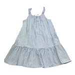 Please Abito Tinta Unita con Fantasia A Righe per Bambina ABB3181G72 BIANCO PLEASE 