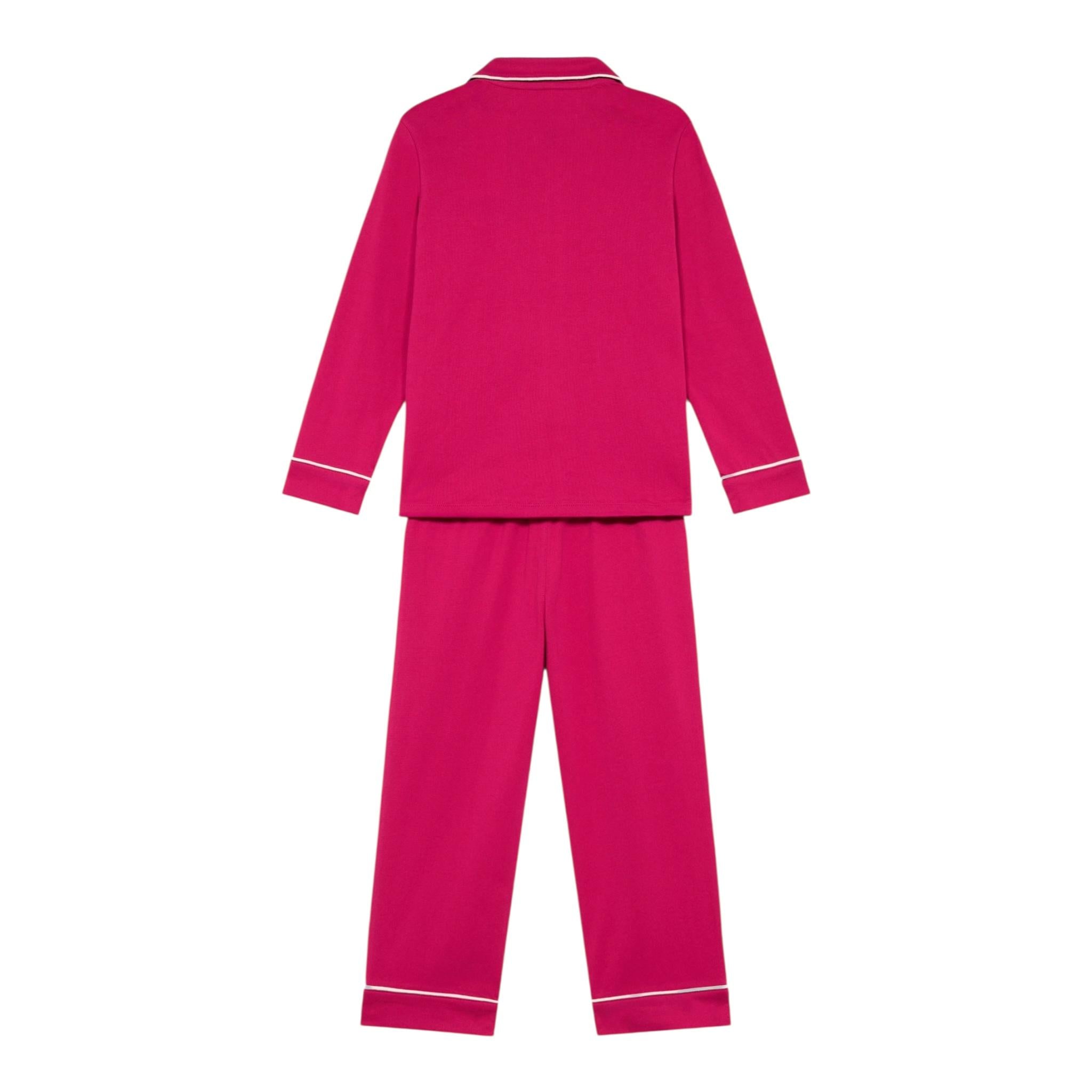 Ralph Lauren Completo 2 Pezzi Pigiama Shirt-Pantalone per Bambina 4P0279 FUXIA RALPH LAUREN 