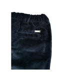 Mini Banda Pantalone Tinta Unita In Velluto per Neonato 3A620 BLU MINI BANDA 