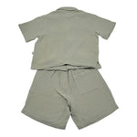 Teddy E Minou Completo 2 Pezzi Camicia-Bermuda Tinta Unita per Neonato E25CP075C6041 VERDE TEDDY E MINOU 