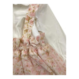 BARCELLINO completo 2pz bicolore salopette-camicia body Bianco/rosa per Neonata 115804 BAINCO/ROSA BARCELLINO 