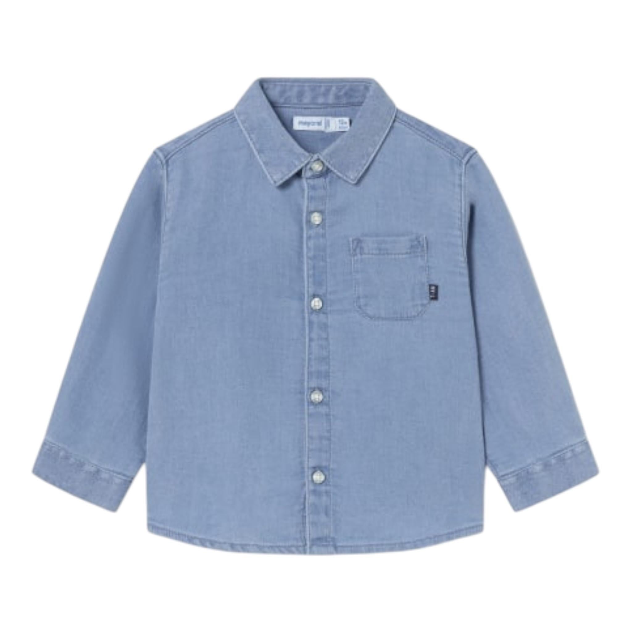 MAYORAL camicia in denim tinta unita con bottoni Azzurro per Neonato 2192X AZZURRO MAYORAL 