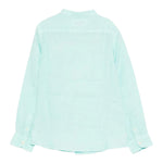 Saint Barth Camicia Tinta Unita con Collo Coreano per Bambino PAT0001 AZZURRO SAINT BARTH 
