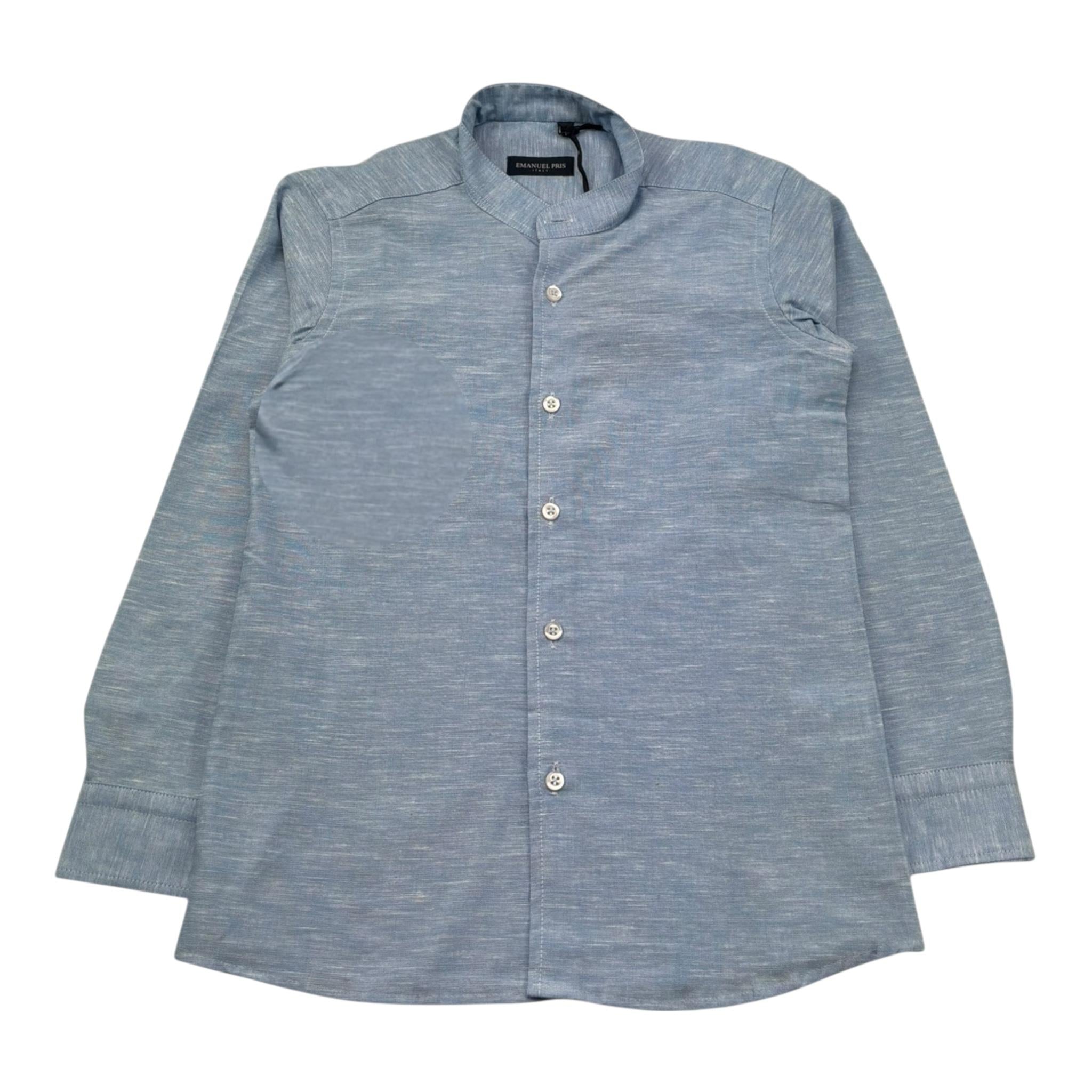 Emanuel Pris Camicia Manica Lunga Tinta Unita per Bambino ECM4170R AZZURRO EMANUEL PRIS 