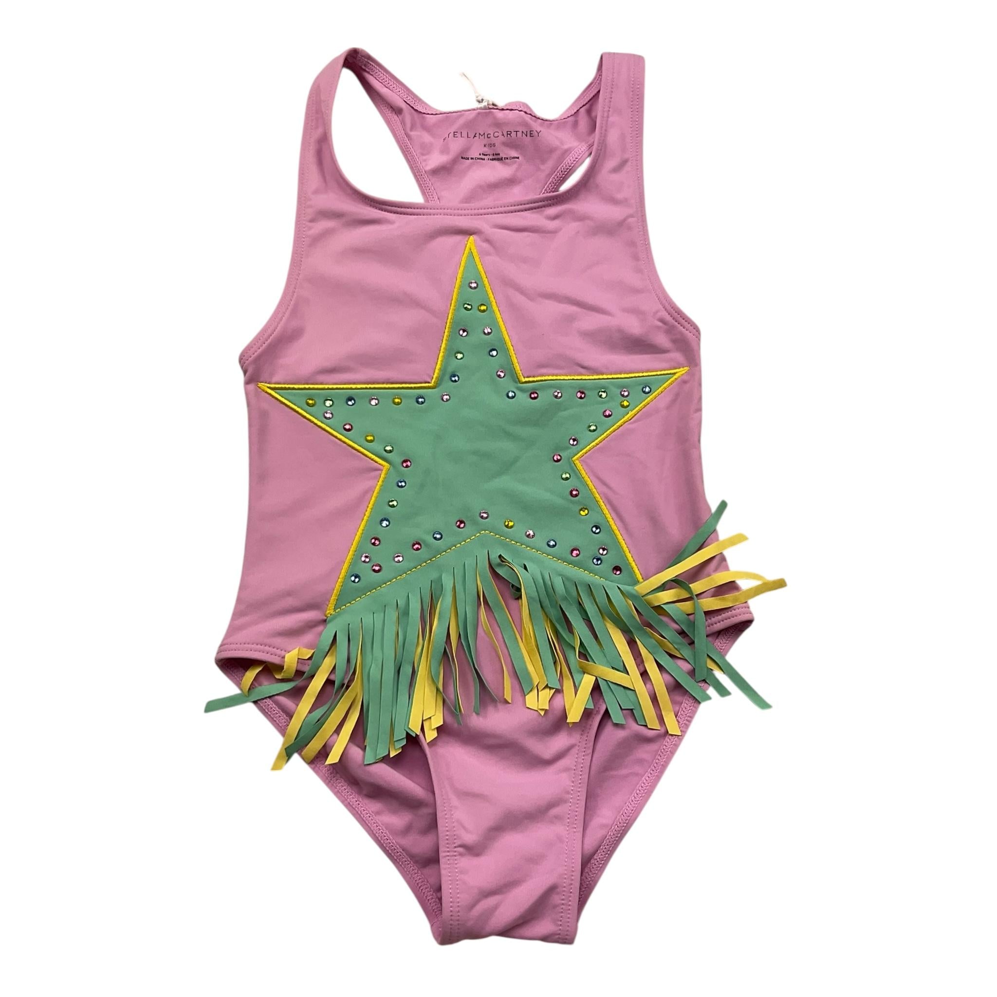Stella Mccartney Costume Intero Tinta Unita con Frange per Bambina TUCB85Z0157 ROSA STELLA McCARTNEY 