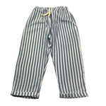 Petit Indi Pantalone Tinta Unita con Fantasia A Righe per Bambino SS25BK8238 AZZURRO PETIT INDI 