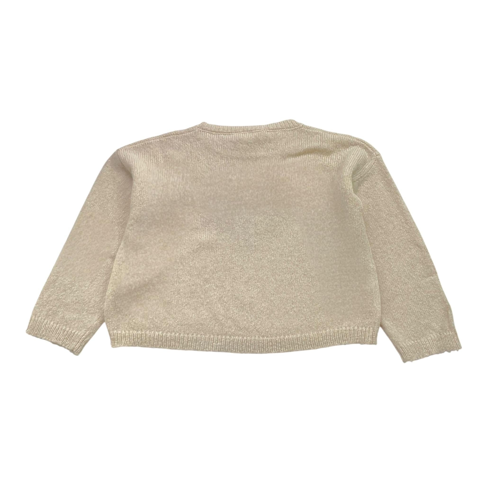 ZHOE & TOBIAH maglia girocollo tinta unita con stampa Beige per Bambina SSW2 BEIGE ZHOE & TOBIAH 