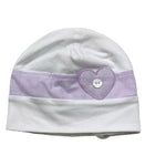 I Delfi Cappello Bicolore con Stampa per Neonata 25P5064 BIANCO/LILLA I DELFI 