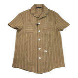 Daniele Alessandrini Solid Color Beige Half Sleeve Shirt For Boys
