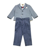 Baby A. Completo 2 Pezzi Pantalone-Giacca-Camicia-Papillions per Neonato C1214 BLU BABY A. 