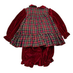 LA STUPENDERIA abito manica lunga tinta unita con culotte Rosso per Neonata TBAB58 ROSSO LA STUPENDERIA 