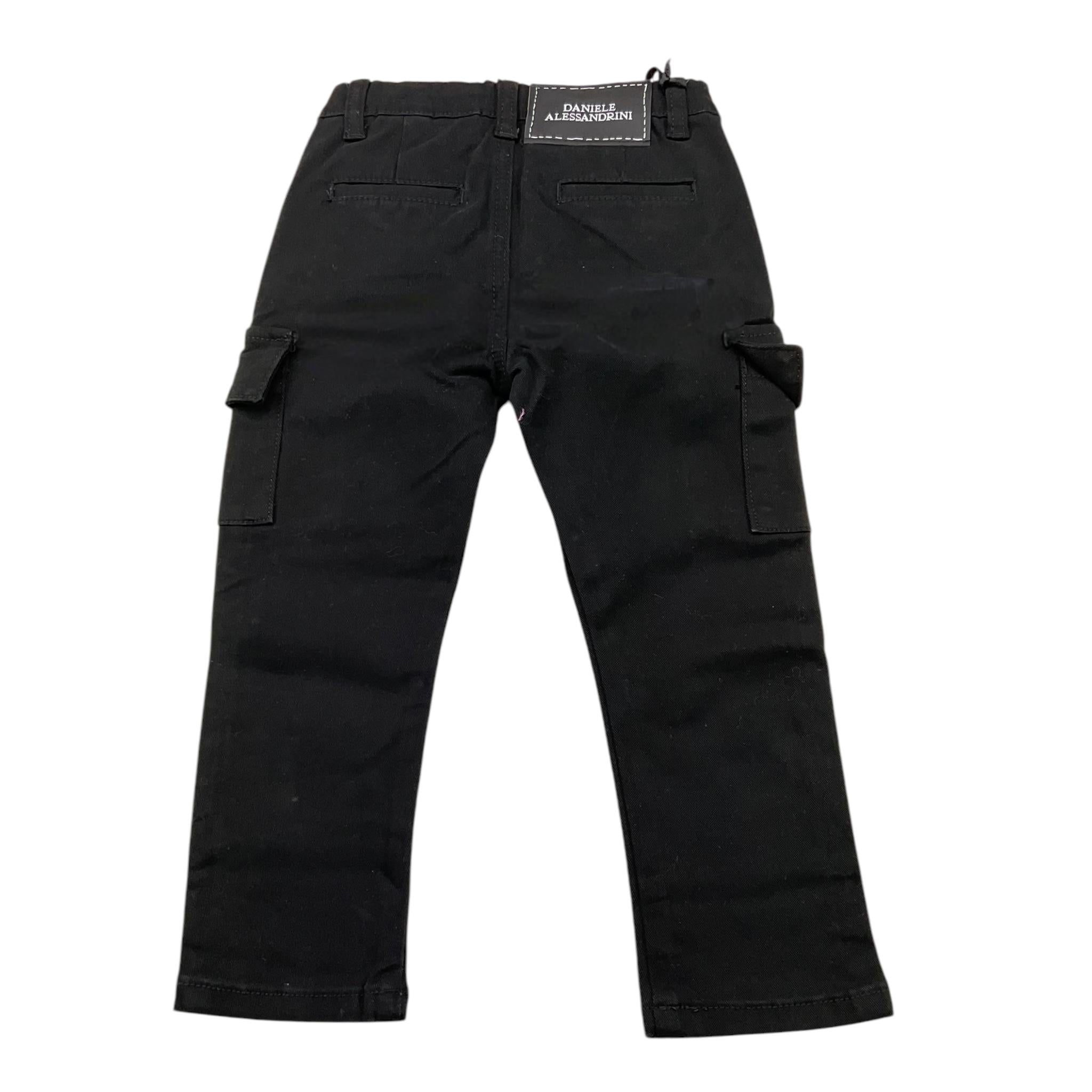 DANIELE ALESSANDRINI jeans tinta unita con girovita regolabile Nero per Neonato 1291P00023 NERO DANIELE ALESSANDRINI 