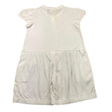 Caffe' D'Orzo One-Piece Half Sleeve Solid Color White Baby Girl Jumpsuit