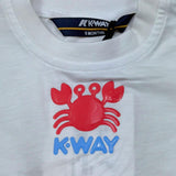 K-Way T-Shirt Girocollo Tinta Unita con Stampa per Neonato K2158JW BIANCO K-WAY 