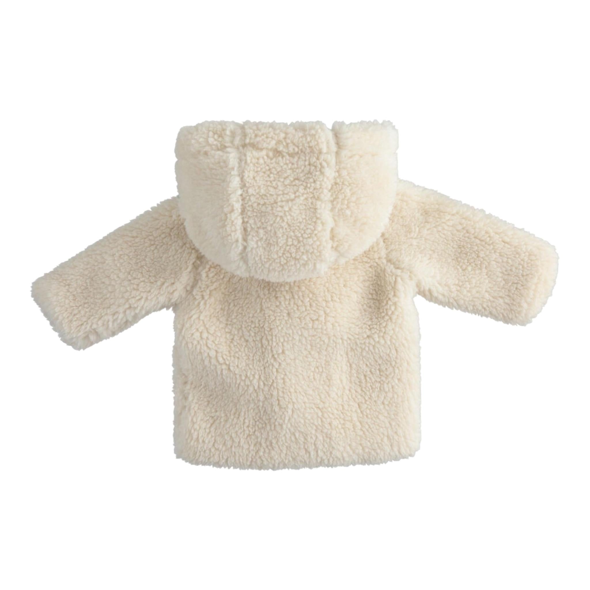 MINI BANDA cappotto tinta unita teddy con cappuccio Beige per Neonato 35762 BEIGE MINI BANDA 