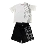 Cesare Paciotti Completo 2 Pezzi T-Shirt-Bermuda Bicolore per Neonato COMP5120B BIANCO/NERO CESARE PACIOTTI 