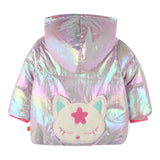 BillIEBLUSH giubbino tinta unita effetto aurora boreale cn cappuccio Rosa per Neonata U20401 ROSA BillIEBLUSH 