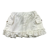 Bamboom+Babies Solid Color Perforated Skirt with White Embroidery for Baby Girl