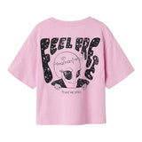 NAME IT t-shirt tinta unita girocollo con stampa Rosa per Bambina 13234109 ROSA NAME IT 