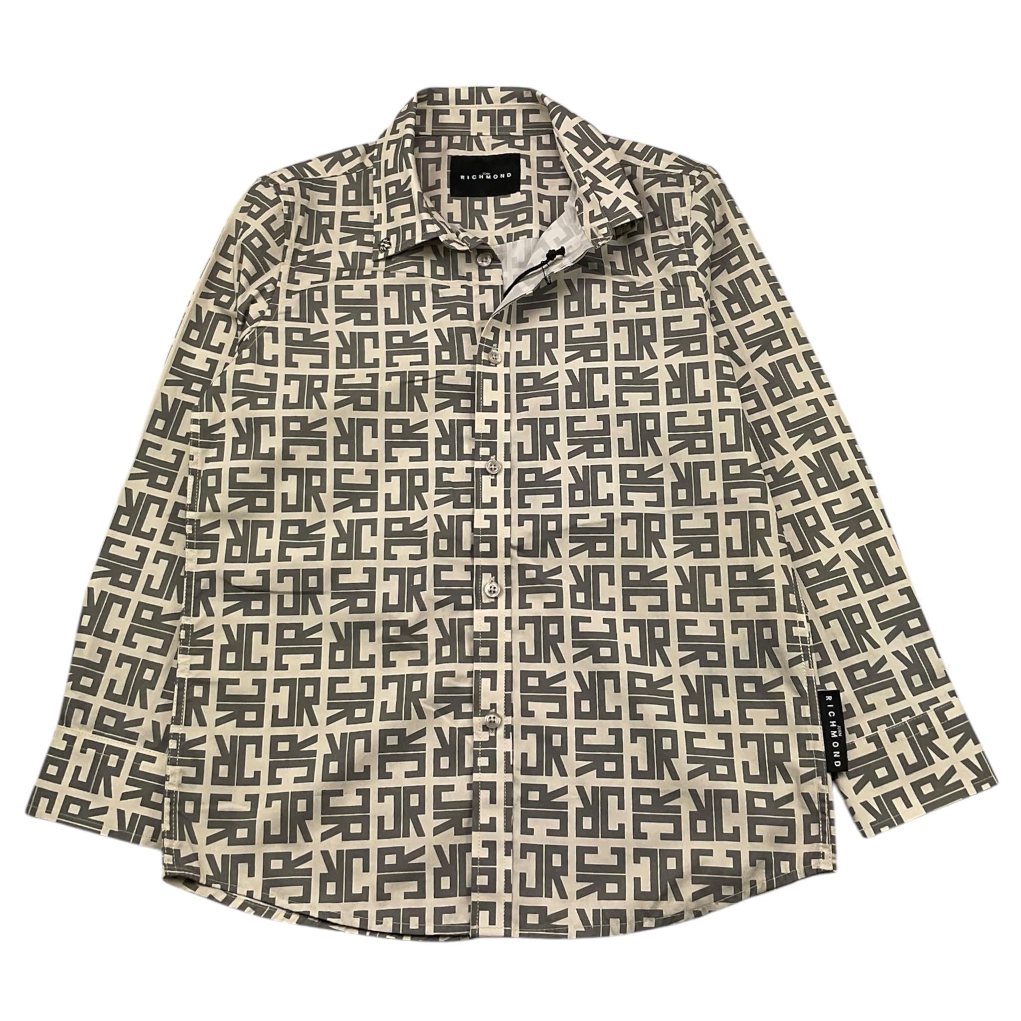 JOHN RICHMOND camicia manica lunga fantasia logo Grigio per Bambino RBA25096CA GRIGI JOHN RICHMOND 