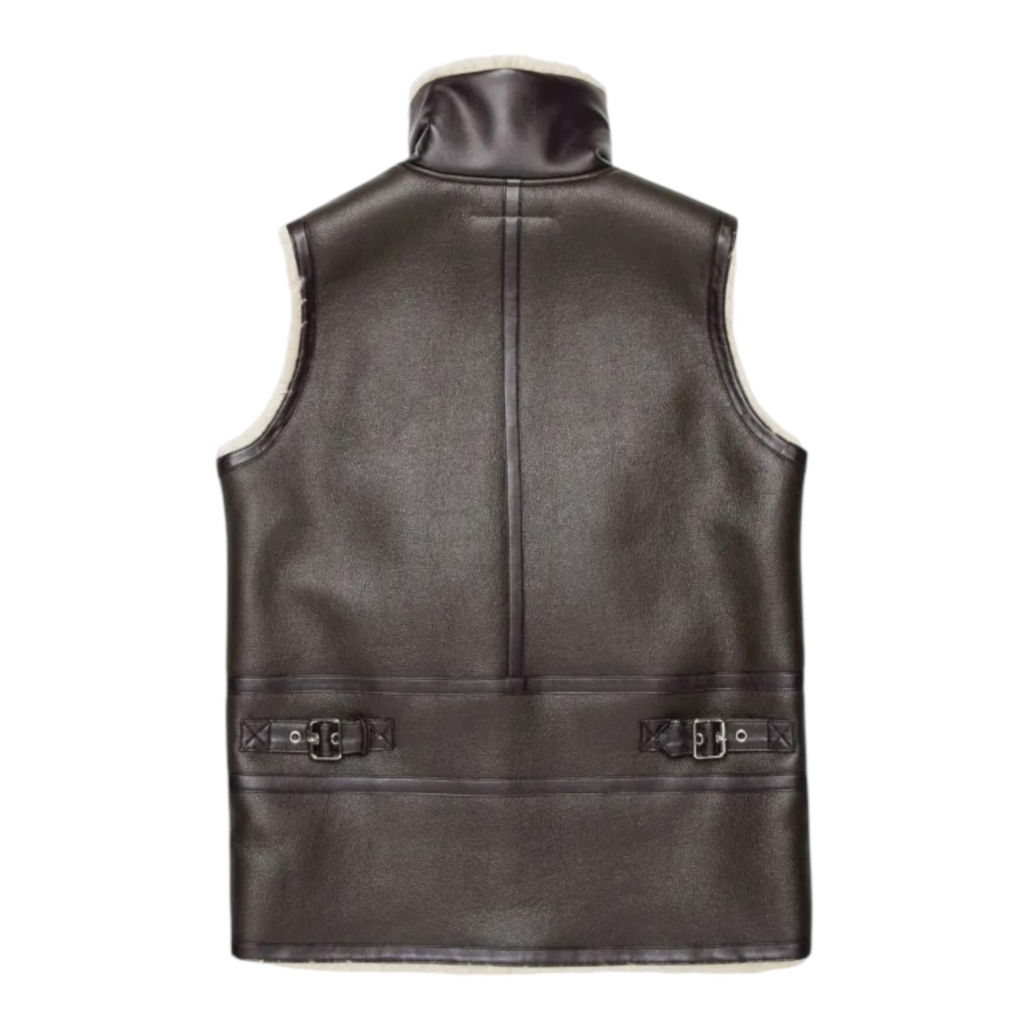 MAISON MARGIELA giubbino smanicato con pelliccia in ecopelle Marrone per Bambino M60634 MARRONE MAISON MARGIELA 