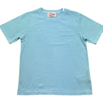 Saint Barth T-Shirt Girocollo Tinta Unita con Stampa per Bambino POT00020123 AZZURRO SAINT BARTH 