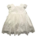 Abel &amp; Lula Solid Color Sleeveless Dress With Tulle And White Embroidery For Baby Girl