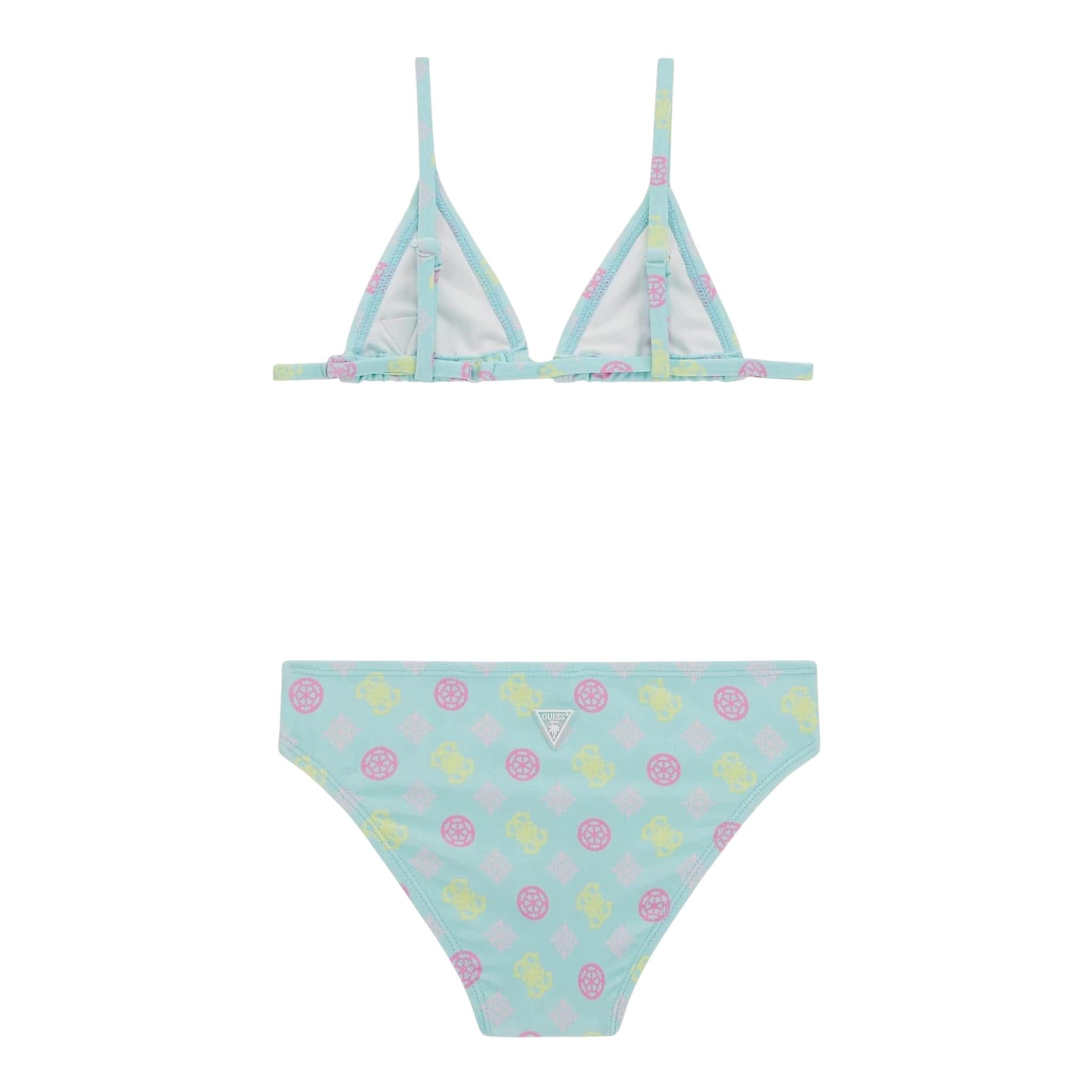 Guess Costume 2 Pezzi Triangolo-Mutandina per Bambina J5GZ46MC052 VERDE ACQUA GUESS 