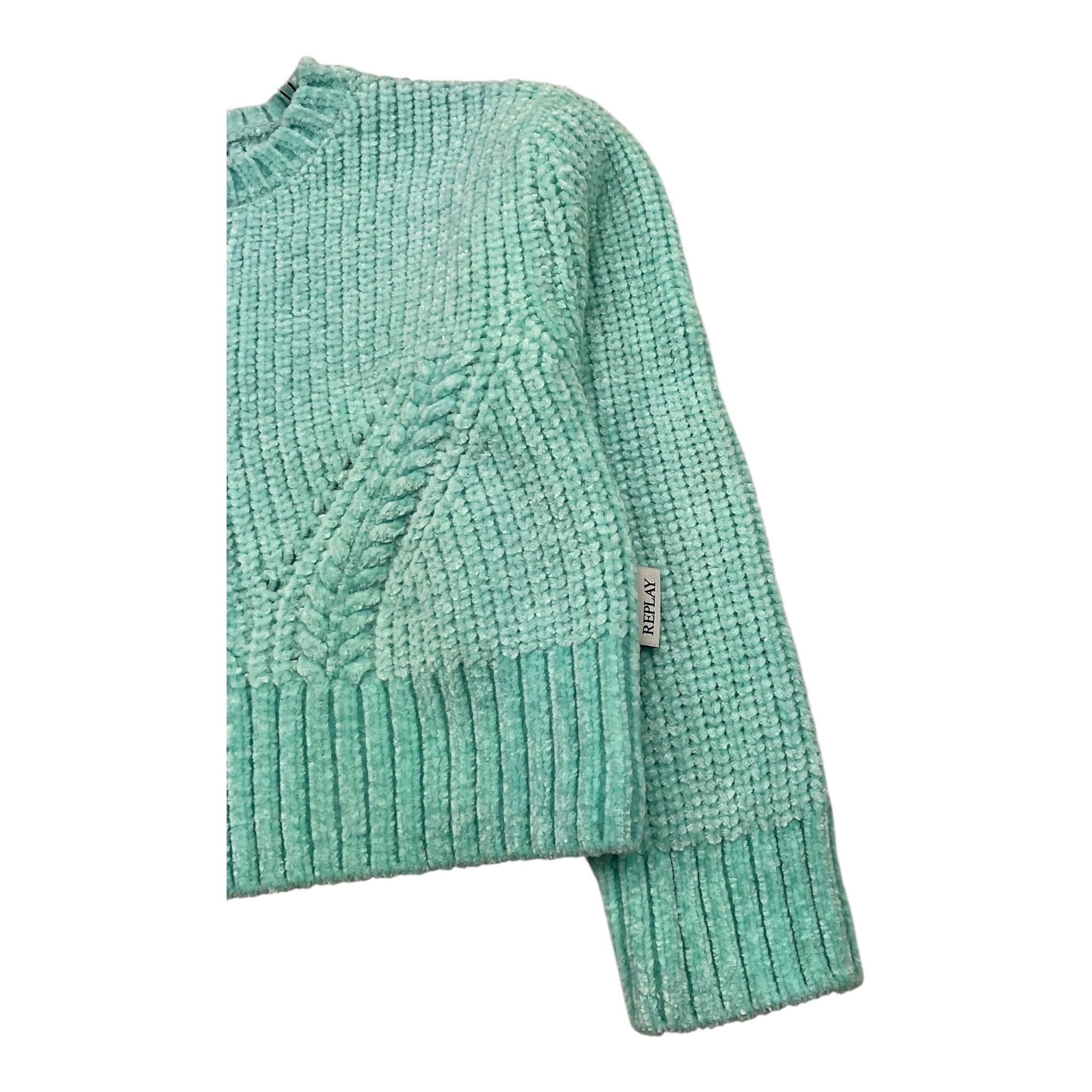 REPLAY maglia girocollo tinta unita Verde acqua per Bambina SG504100 VERDE ACQUA REPLAY 