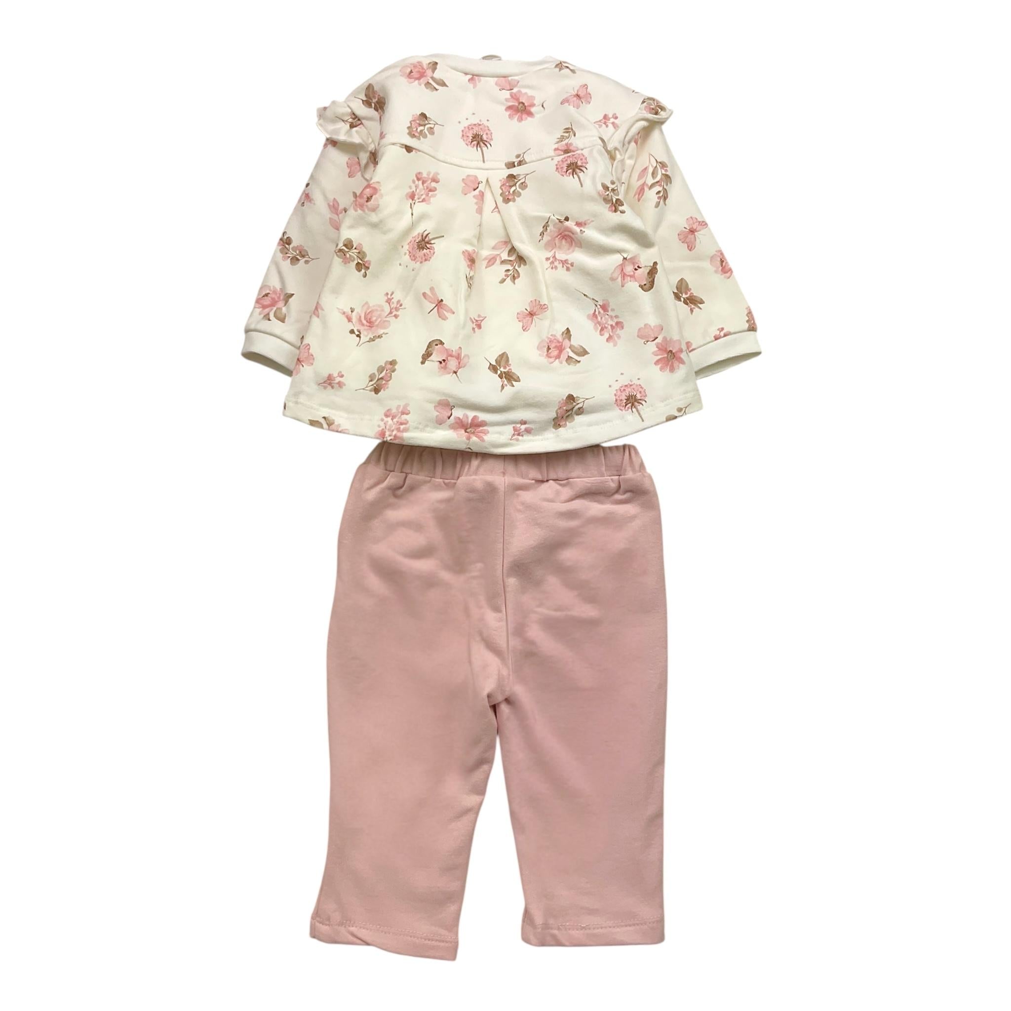 MAYORAL completo 3pz felpa-shirt-leggins tinta unita con fantasia fiori Bianco per Neonata 2610 BIANCO MAYORAL 