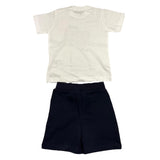 Cesare Paciotti 2 Piece Set T-Shirt-Bermuda Two-Tone White/Blue For Newborn