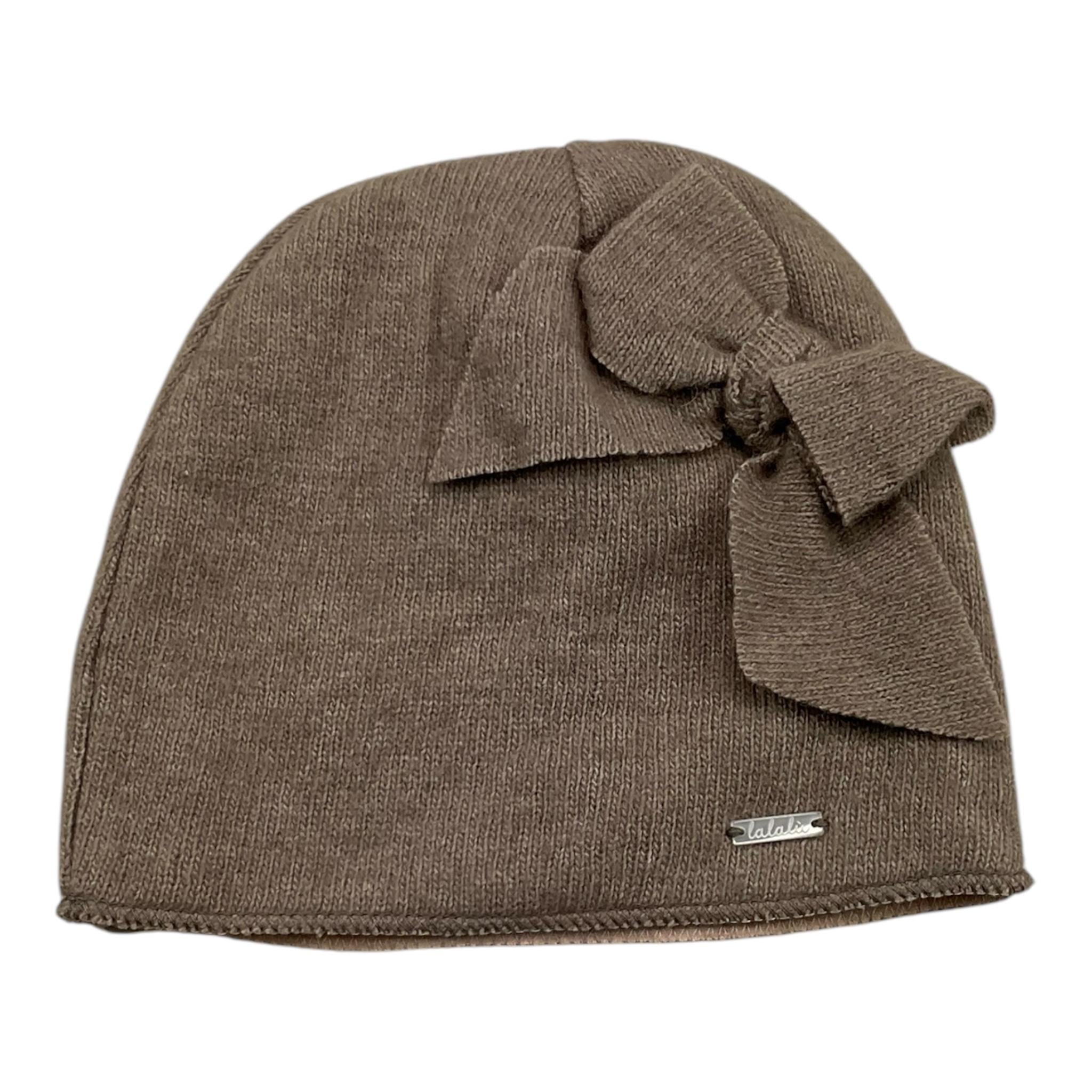 LALALU' cappello tinta unita con fiocco Tortora per Bambina CAL9NJ TORTORA LALALU' 
