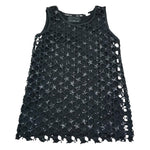 John Richmond Top Giromanica Tinta Unita Taforato per Bambina RGP26102 NERO JOHN RICHMOND 