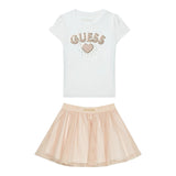 Guess Completo 2 Pezzi T-Shirt-Gonna per Bambina K5RG06K6YW0 BIANCO GUESS 
