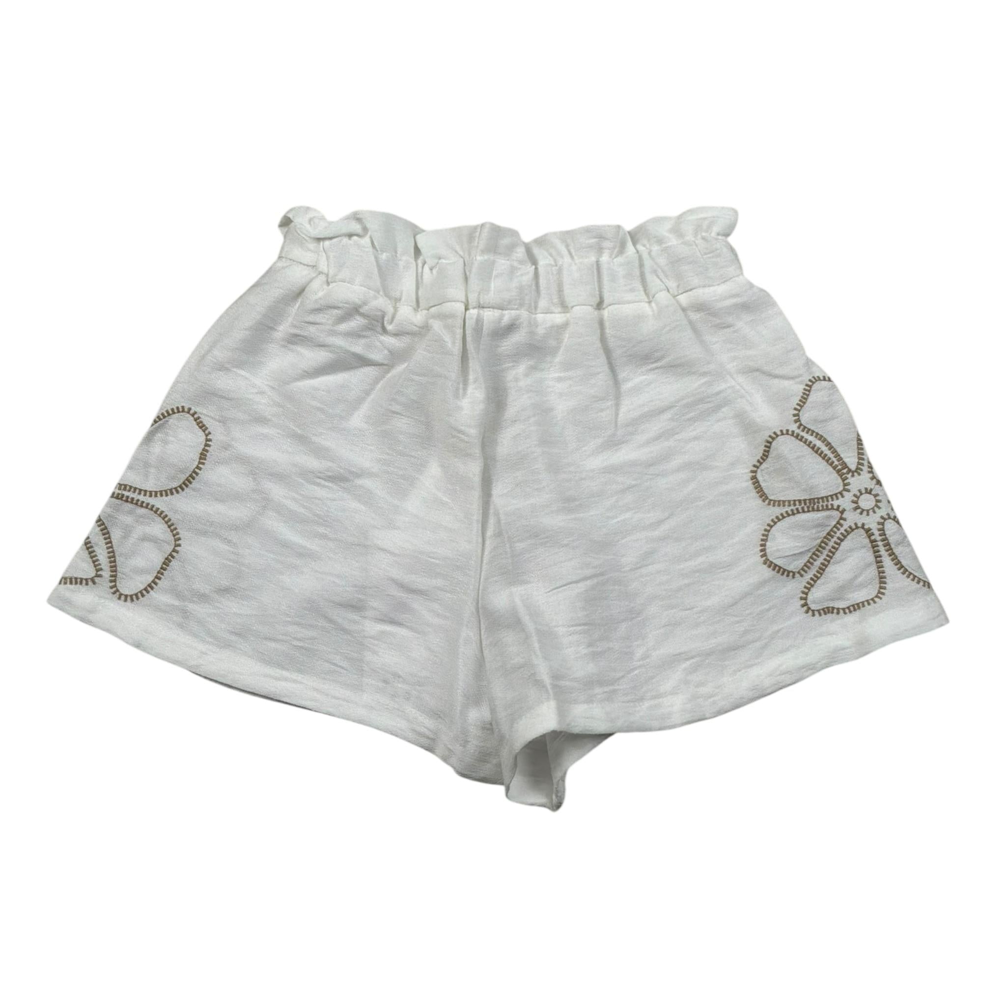 M+E' Short Tinta Unita con Elastic In Vita per Neonata UE1698N BIANCO M+E' 