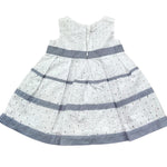 Le Bebe Abito Giromanica Tinta Unita con Ricami per Neonata LBG0692 BIANCO LE BEBE 