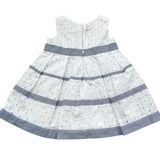 Le Bebe Abito Giromanica Tinta Unita con Ricami per Neonata LBG0692 BIANCO LE BEBE 