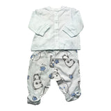 Chicco Complete 2 Piece Shirt-Ghettina Blue For Newborn