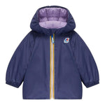 K-WAY giubbino reversbile bicolore con cappuccio Blu/lilla per Neonata K4116PW BLU/LILLA K-WAY 