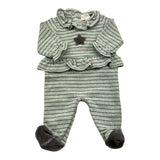 NANAN tutina manica lunga fantasia a righe Verde acqua per Neonata I2349801V VERDE ACQUA NANAN 