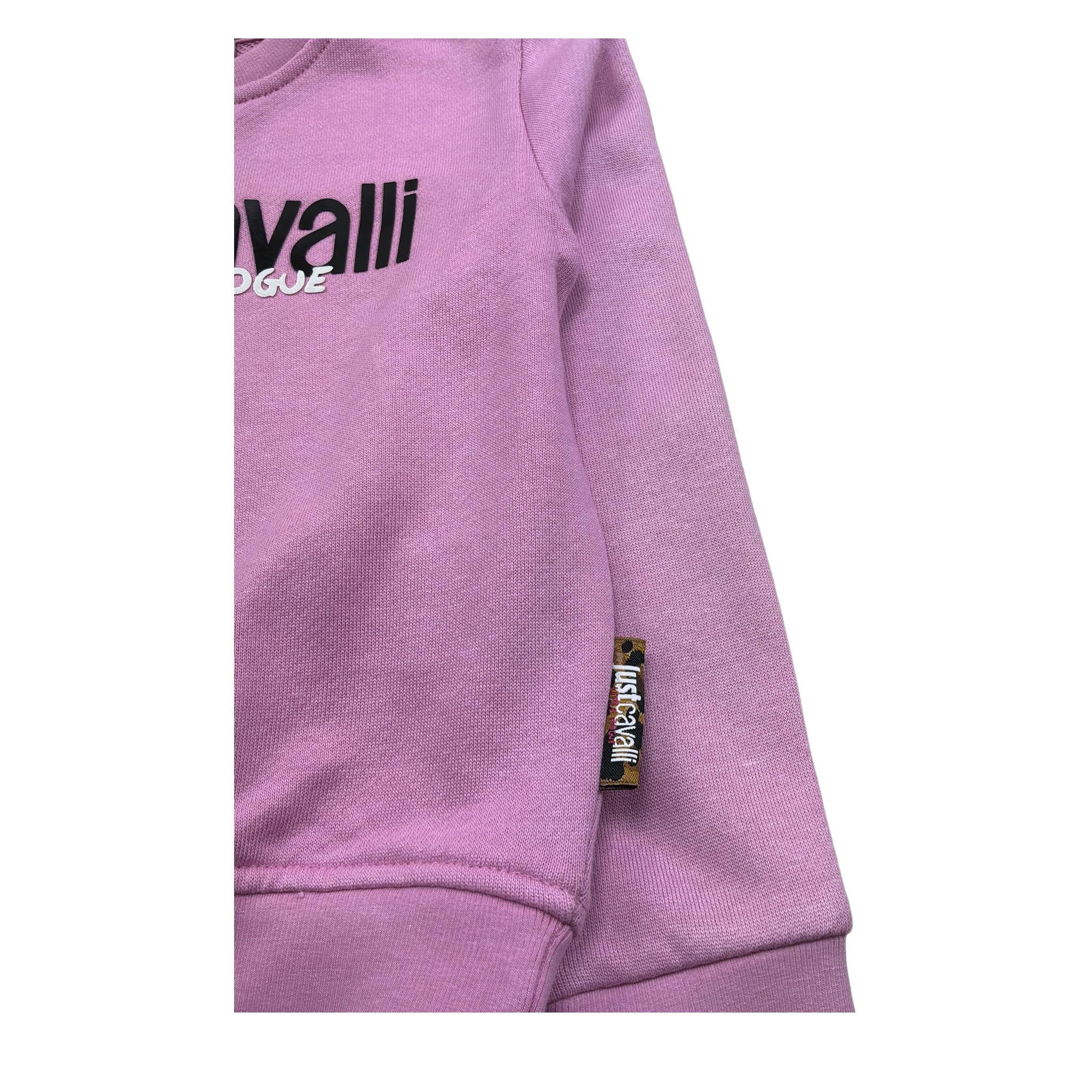 Just Cavalli Felpa Chiusa Girocollo Tinta Unita con Stampa per Neonata JIP26028FE ROSA JUST CAVALLI 