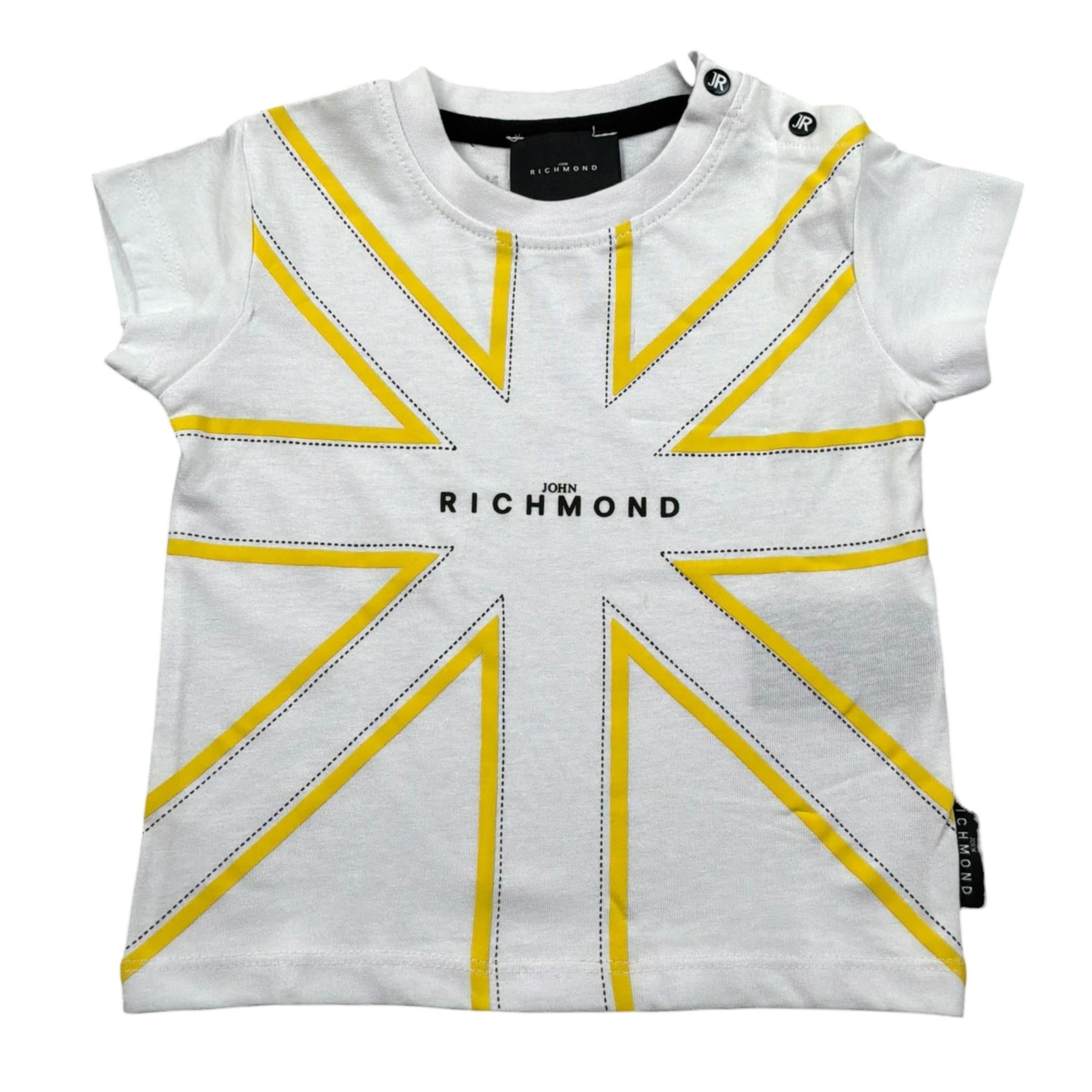 John Richmond T-Shirt Girocollo Tinta Unita con Stampa per Neonato RIP25077TS BIANCO JOHN RICHMOND 