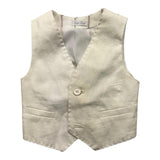Gugu Gaga Solid Color Button Down Vest Cream For Newborn