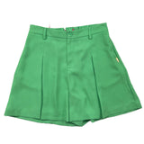 Liu Jo Short Model Solid Color Skirt With Elastic Waist Green For Girls