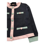 TRUSSARDI giacca tinta unita con profili in contrasto Nero per Bambina TGA25095GC NERO TRUSSARDI 