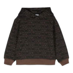 MOSCHINO felpa tinta unita logata con cappuccio Marrone per Bambino HUF08C MARRONE MOSCHINO 
