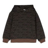 MOSCHINO felpa tinta unita logata con cappuccio Marrone per Bambino HUF08C MARRONE MOSCHINO 