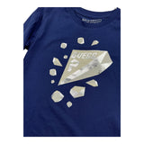 GUESS shirt girocollo tinta unita con stampa in contrasto Blu per Bambina N4BI12I3Z14 BLU GUESS 
