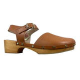 Papanatas Clogs Solid Color With Contrast Sole And Leather Buckle For Girls